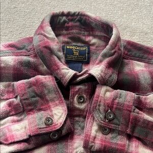 Woolrich Menswear Flannel Shirt Plaid Button Up Long Sleeve Outdoor